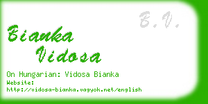 bianka vidosa business card